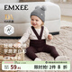 嫚熙（EMXEE）童裝打底褲兒童托舉褲男女寶背帶褲嬰兒包屁褲秋季毛線(xiàn)針織褲 紅棕色 80 cm 【9-18個(gè)月】