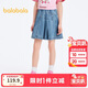 巴拉巴拉兒童牛仔裙子女童夏裝半身裙百搭百褶裙大童甜美時(shí)尚208225112002