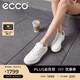 愛(ài)步（ECCO）舒適百搭厚底休閑板鞋 街頭球鞋女鞋272813 白色/灰白色38 HL