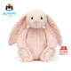 Jellycat花布邦尼兔動(dòng)物毛絨玩偶兔子玩偶兒童娃娃送禮生日禮物 徹蕊（胭脂粉色） Medium