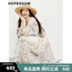 紅袖（hopeshow）海邊度假風(fēng)連衣裙2026春季新款女裝流蘇系帶串珠抽繩碎花雪紡長(cháng)裙 米底花611 M