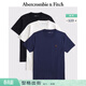 Abercrombie & Fitch經(jīng)典小麋鹿圖案棉質(zhì)3件組合裝重磅短袖T恤25秋季男裝124-5044 海軍藍多色 L (180/108A)