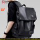 羅梅達爾（Rommedal）高檔雙肩包男士電腦包大容量旅行包男士背包雙肩包通勤雙肩包男 黑色拉鏈-高43*寬30*厚16cm 可裝16寸內電腦