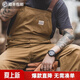 馬登工裝 復古卡其色背帶褲男阿美咔嘰經(jīng)典工裝帆布休閑褲男 杏黃色 XL