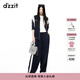 DZZIT地素棒球外套夏季時(shí)尚休閑百搭設計女 深藍色 M