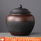 唐豐紫陶茶葉罐家用辦公高檔中式存茶密封防潮儲物復古儲存罐醒茶罐 紫陶將軍茶葉罐(大)