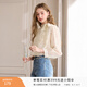香影法式泡泡袖波點(diǎn)襯衫女2026春季新款蝴蝶結飄帶襯衣淺藍色上衣 米白 L 165/88A/110-125斤