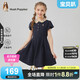 暇步士（Hush Puppies）童裝女童甜美polo裙夏大童學(xué)院風(fēng)兒童速干連衣裙 藏藍  170 