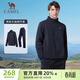 駱駝（CAMEL）立領(lǐng)男士休閑跑步服長(cháng)袖兩件運動(dòng)套裝 Y14CY0L2614 墨藍 L