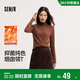 森馬（Semir）長(cháng)袖T恤女冬半高領(lǐng)發(fā)熱抑菌純色修身上衣顯瘦打底衫101724101005