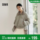 森馬（Semir）棉服女冬毛絨翻領(lǐng)手套寬松分割肌理2025復古休閑棉衣10A725112001