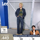 Lee【張凌赫代言】726標準中腰直腳丹寧回潮深藍直筒男牛仔褲潮流 深藍色（褲長(cháng)31） 32 (140-150斤可選)