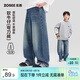 左西童裝男童牛仔褲防褪色2026新款兒童春裝長(cháng)褲褲子潮 淺牛仔色 150