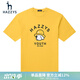 哈吉斯（HAZZYS）男裝 夏季款圓領(lǐng)狗狗繡花年輕短袖T恤男ASTZE03BE88 黃色YL L (175/96A 48)