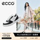 愛(ài)步（ECCO）板鞋女 時(shí)尚潮流百搭經(jīng)典軟面舒適休閑運動(dòng)鞋女鞋 街頭209713 黑色白色20971350669 37 (235mm)