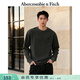 Abercrombie & Fitch經(jīng)典小麋鹿圖案美式棉質(zhì)圓領(lǐng)套頭長(cháng)袖T恤25秋冬男裝124-5565 灰黑色 S (175/92A) 尺碼偏大，建議小一碼