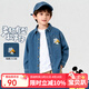 迪士尼（Disney）男童襯衫牛仔外套可愛(ài)米奇時(shí)尚休閑男童百搭春秋裝2026上衣童裝 牛仔藍 140 （建議8-10歲身高130-140cm)