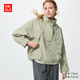 優(yōu)衣庫女裝防風(fēng)立領(lǐng)茄克/外套夾克早春26春夏新款484709 50 淺綠色 M