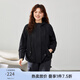 纖莉秀【休閑運動(dòng)風(fēng)個(gè)性連帽百搭外套】大碼女裝胖mm春裝新款0527 黑色 4XL