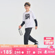 NIKE3BRAND 耐克童裝男女童純棉長(cháng)袖T恤+長(cháng)褲2件套秋季長(cháng)T套裝