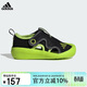 阿迪達斯（adidas）阿迪達斯童鞋25春季新款男女大小童魔術(shù)貼涼鞋 JP5756黑/綠/灰