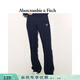 Abercrombie & Fitch美式百搭LOGO顯瘦微喇抓絨運動(dòng)衛褲長(cháng)褲25秋冬女裝147-5116 海軍藍 L (165/84A) 偏大偏長(cháng)，建議小一碼