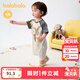 巴拉巴拉童裝嬰兒寶寶連體衣新生兒外出哈衣爬服夏裝【商場(chǎng)同款】 白灰色調00412 90cm