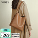 viney包包女包牛皮水桶包大容量單肩斜挎托特包生日禮物輕奢送女友老婆