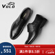 VOLO犀牛男鞋商務(wù)正裝皮鞋休閑男士?jì)仍龈咄笟獾卤刃?黑色 43