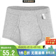 宜而爽【3條裝】男士?jì)妊?00%純棉羅紋三角褲男中高腰大碼透氣短褲衩