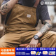 馬登工裝 復古卡其色背帶褲男阿美咔嘰經(jīng)典工裝帆布休閑褲男 杏黃色 XL
