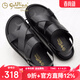 金利來(lái)涼鞋男士夏季新款涼鞋男真皮時(shí)尚休閑沙灘鞋潮流男鞋兩用涼拖鞋男 黑色59622032301A 40