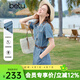 百圖betu女裝夏季新款連衣裙配腰帶棉感潮流牛仔裙子女2503D03 牛仔色 M