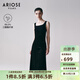 艾諾絲雅詩(shī)【商場(chǎng)同款】春秋新品三醋酸法式絲絨連衣裙背心裙女40129051 黑色 M