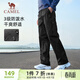 駱駝（CAMEL）直筒工裝褲男戶(hù)外防潑水運動(dòng)休閑褲子 J14CA6L6645 幻影黑 L