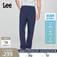 Lee標準版字母Logo織標輕薄男日常休閑布褲涼涼褲潮LMB009910100 深藍色 32