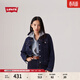 Levi's李維斯女士美式懷舊復古巴恩風(fēng)時(shí)尚深藍顯瘦牛仔夾克外套 深牛仔色 XS