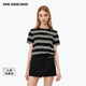 ANN ANDELMAN【明星同款】官方直營(yíng) 2026新款寬松條紋短袖t恤 黑色 M