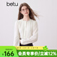 百圖betu女裝秋季新款襯衫氣質(zhì)花邊領(lǐng)設計蕾絲拼接長(cháng)袖女2509T66 米白 M