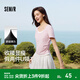 森馬（Semir）短袖t恤女短款緊身假兩件上衣2025夏裝新款收腰顯瘦U領(lǐng)撞色套頭衫 橡皮粉61216 M