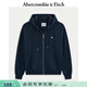 Abercrombie & Fitch【美式復古】經(jīng)典小麋鹿圖案美式抓絨衛衣25秋冬女裝152-5417 寶藍色 XS (160/84A)