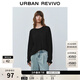 UR2026春季新款女裝氣質(zhì)通勤褶皺長(cháng)袖T恤UWM450131+ 黑色 S