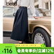 百圖betu女裝秋季新款半身裙簡(jiǎn)約高腰半身裙顯瘦赫本裙女2309T96 深寶藍 L