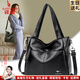 袋鼠卡拉母親節禮物軟皮托特包2026新款斜挎單肩包大容量送媽媽實(shí)用手提包 黑色（禮盒裝+送手包卡包） 大包長(cháng)33-厚12-高28厘米