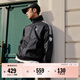 adidas休閑簡(jiǎn)約三條紋梭織立領(lǐng)夾克外套男裝秋季阿迪達斯三葉草