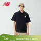 NEW BALANCE NB官方夏季男款休閑翻領(lǐng)POLO短袖T恤 BK NFF29101 L