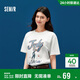 森馬（Semir）瘋狂動(dòng)物城短袖T恤女夏季卡通印花落肩寬松個(gè)性女生101325100099