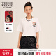 Teenie Weenie小熊短袖T恤女春夏刺繡學(xué)院風(fēng)短袖打底衫上衣 象牙白 S 160