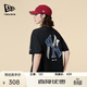 NEW ERA紐亦華MLB腰果花運動(dòng)短袖T恤男女情侶NY LA印花 14179141-黑色-NY 腰果花 M