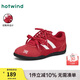 熱風(fēng)商場(chǎng)同款紅色德訓鞋女春秋新款時(shí)尚休閑運動(dòng)鞋百搭薄底賽車(chē)鞋